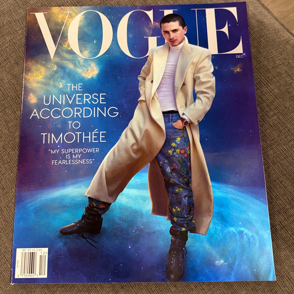 Vogue Magazine - December 2025 - Timothee Chalamet     women’s fashion magazines